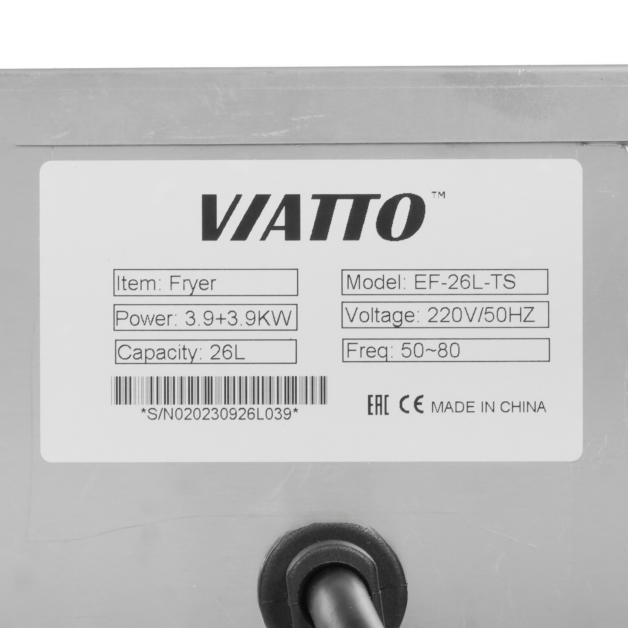9126322 Фритюрница Viatto EF-26L-TS серебристый STDN-0047879 - Вид №5