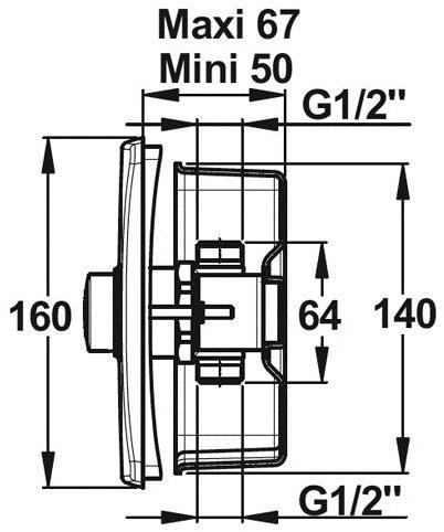 Порционный кран Presto P 500 S B 38330 для душа 38330.0 - Вид №1