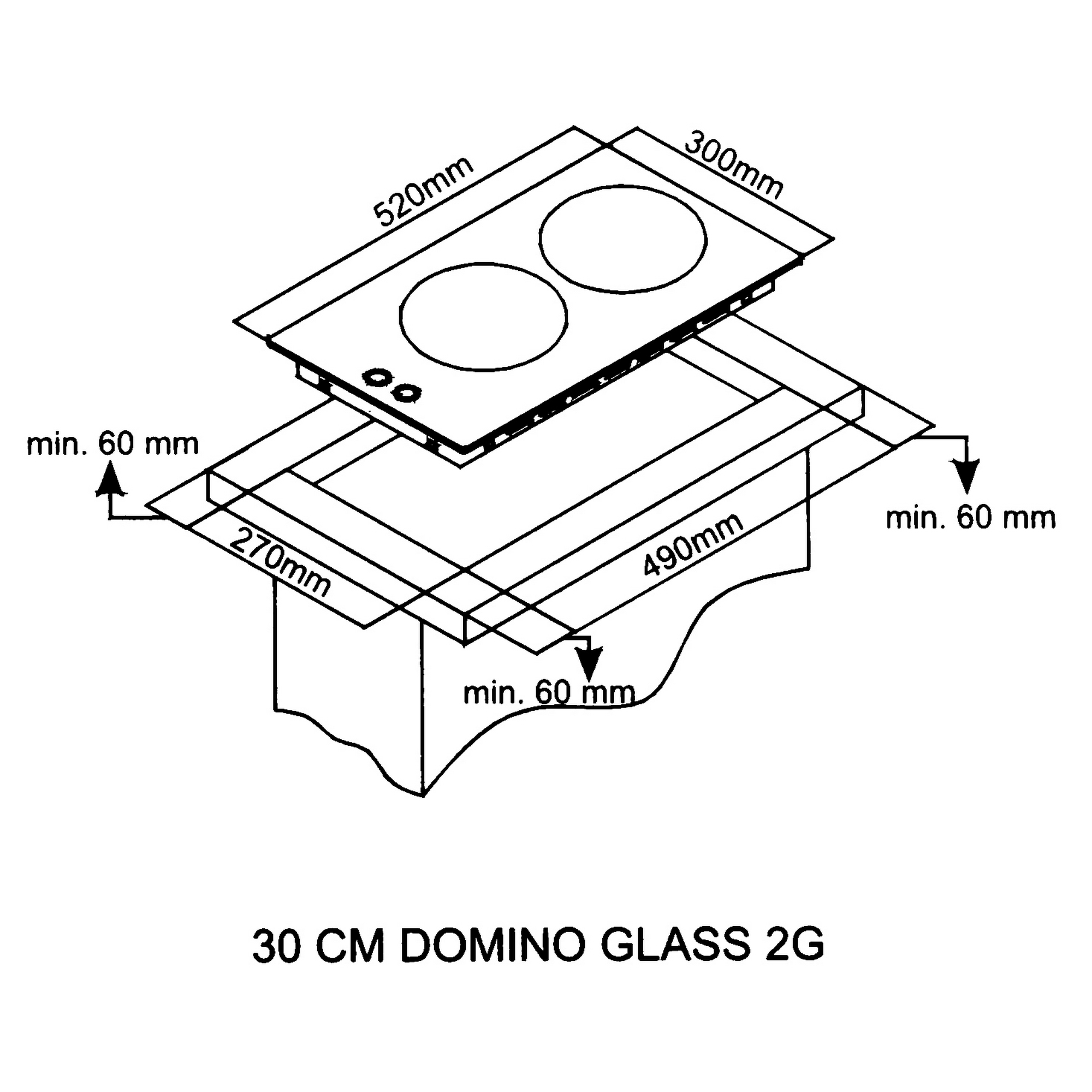 9284826 Газовая варочная поверхность CARINO CH30N20B416 STDN-0095645 - Вид №6
