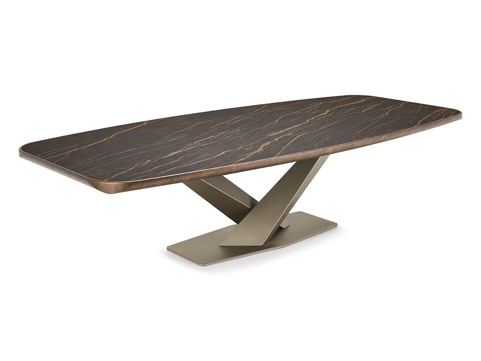 Керамический и стальной бочковый стол Cattelan italia Stratos ARCH-00114354 - Вид №3