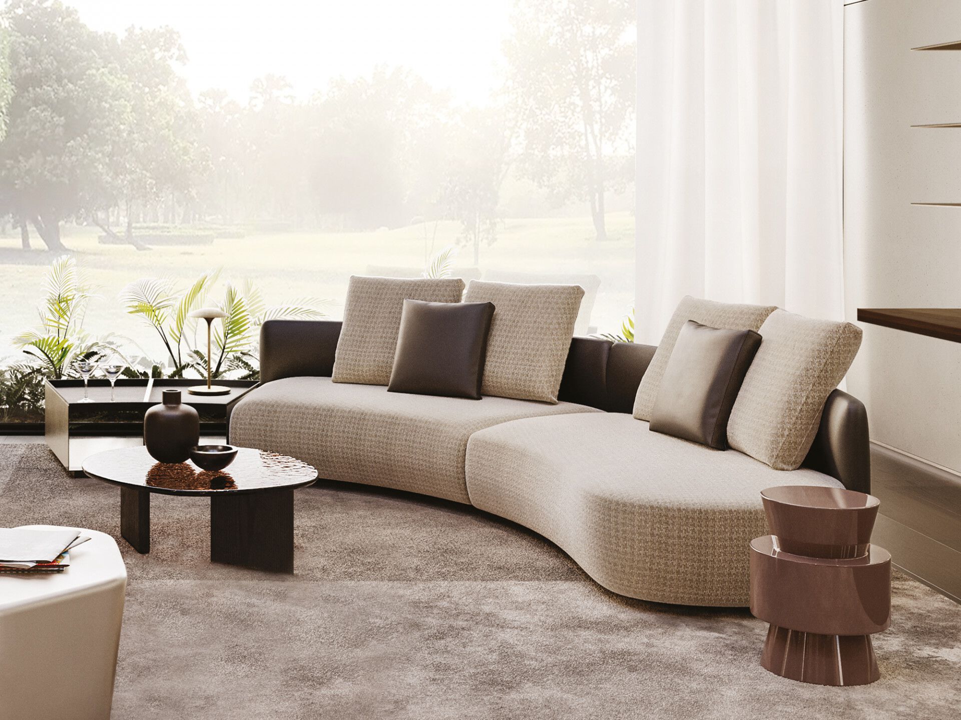 Модульный тканевый диван MisuraEmme Rosè ARCH-00066839 - Вид №4