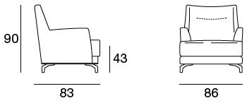 CTS SALOTTI Кресло со съемным чехлом с подлокотниками Well sun-id-1418100 - Вид №2