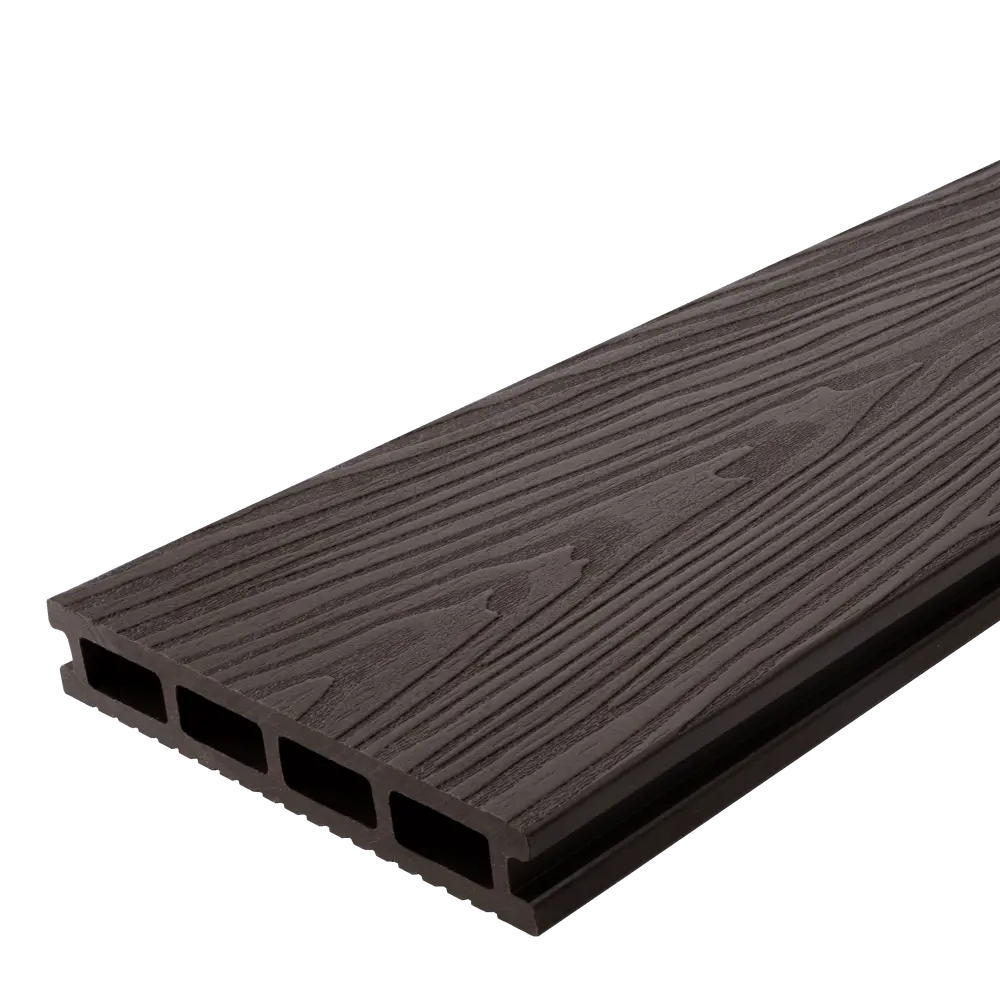 Террасная доска ДПК T-Decks цвет Венге 4000x150x25 мм двусторонний вельвет 0.6 м² STLM-2020840