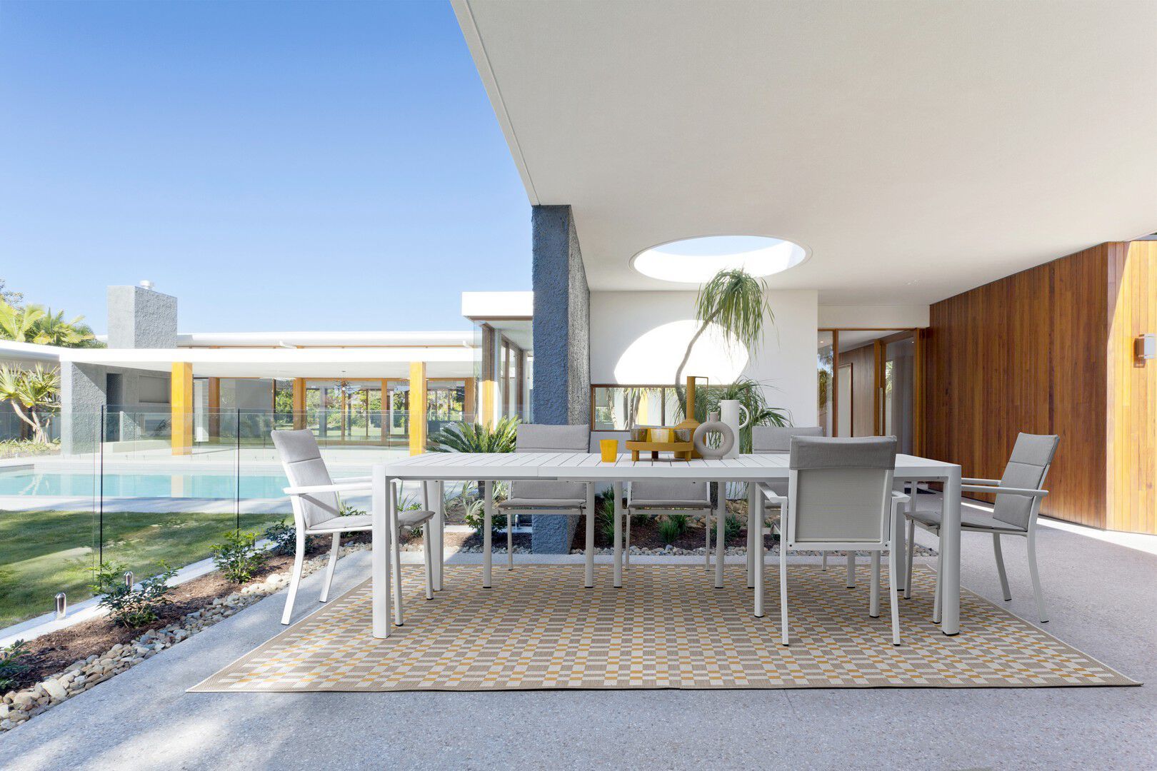 Алюминиевый выдвижной прямоугольный садовый стол BIZZOTTO KIPLIN ARCH-00073199 - Вид №13