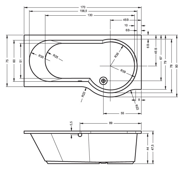 BA8000500000000_pro6 Ванна Riho Dorado Santreyd - Вид №8