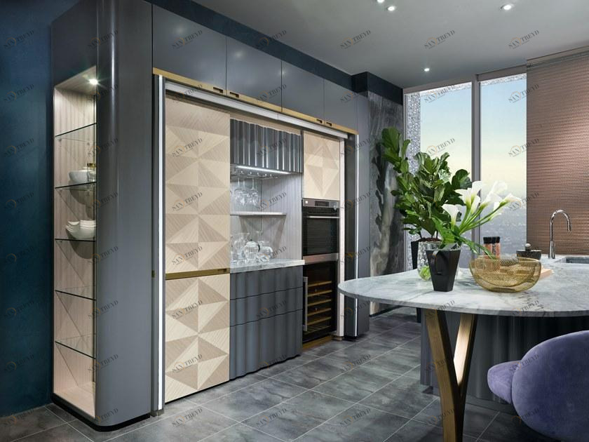 Carpanelli Характеризованная кухонная стена Optical skin Cuc03