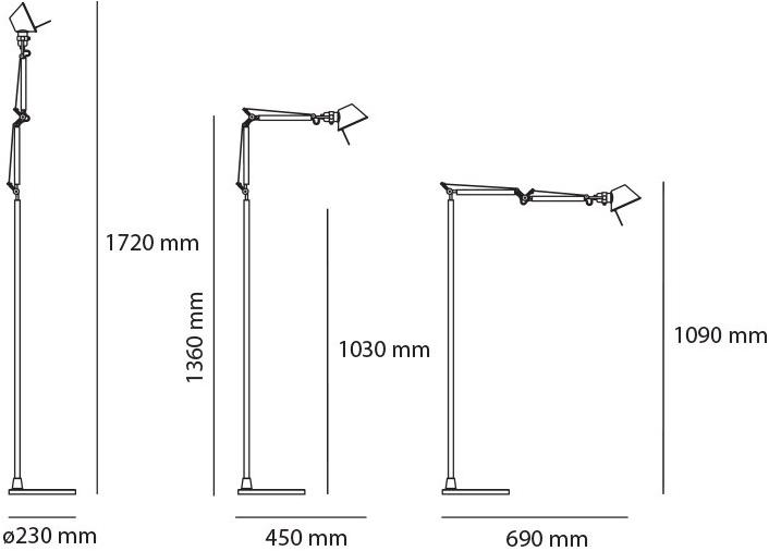 Artemide Регулируемый алюминиевый торшер Tolomeo sun-id-1465751 - Вид №2