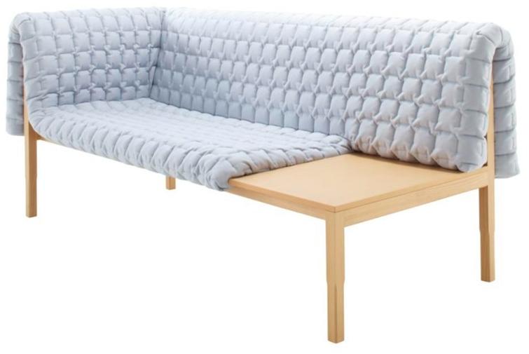 Ligne Roset Скамья со спинкой, обитая тканью Ruché 14130305-14130355 - Вид №1