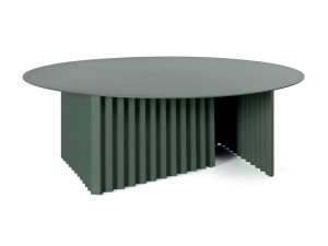 Стальной круглый низкий журнальный столик