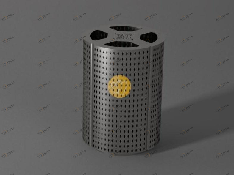 Manufatti Viscio Контейнер для мусора из оцинкованного листа для раздельного сбора мусора Green sun-id-1345104