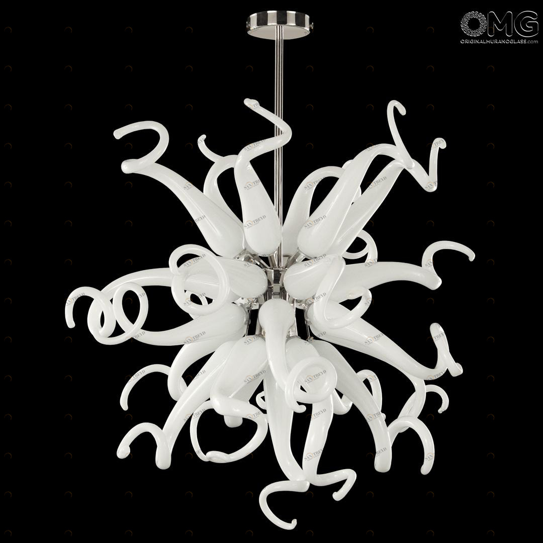 4208 ORIGINALMURANOGLASS Потолочный светильник Chyhuly - белый - муранское стекло OMG 60 см 