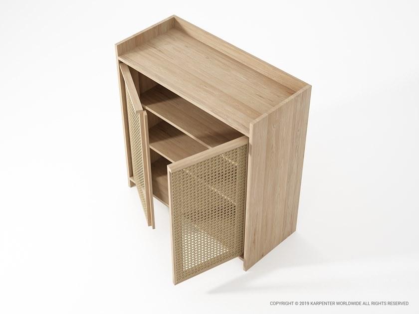 KARPENTER Комод из массива дерева и ротанга с распашными дверцами Roots sun-id-1357623 - Вид №2