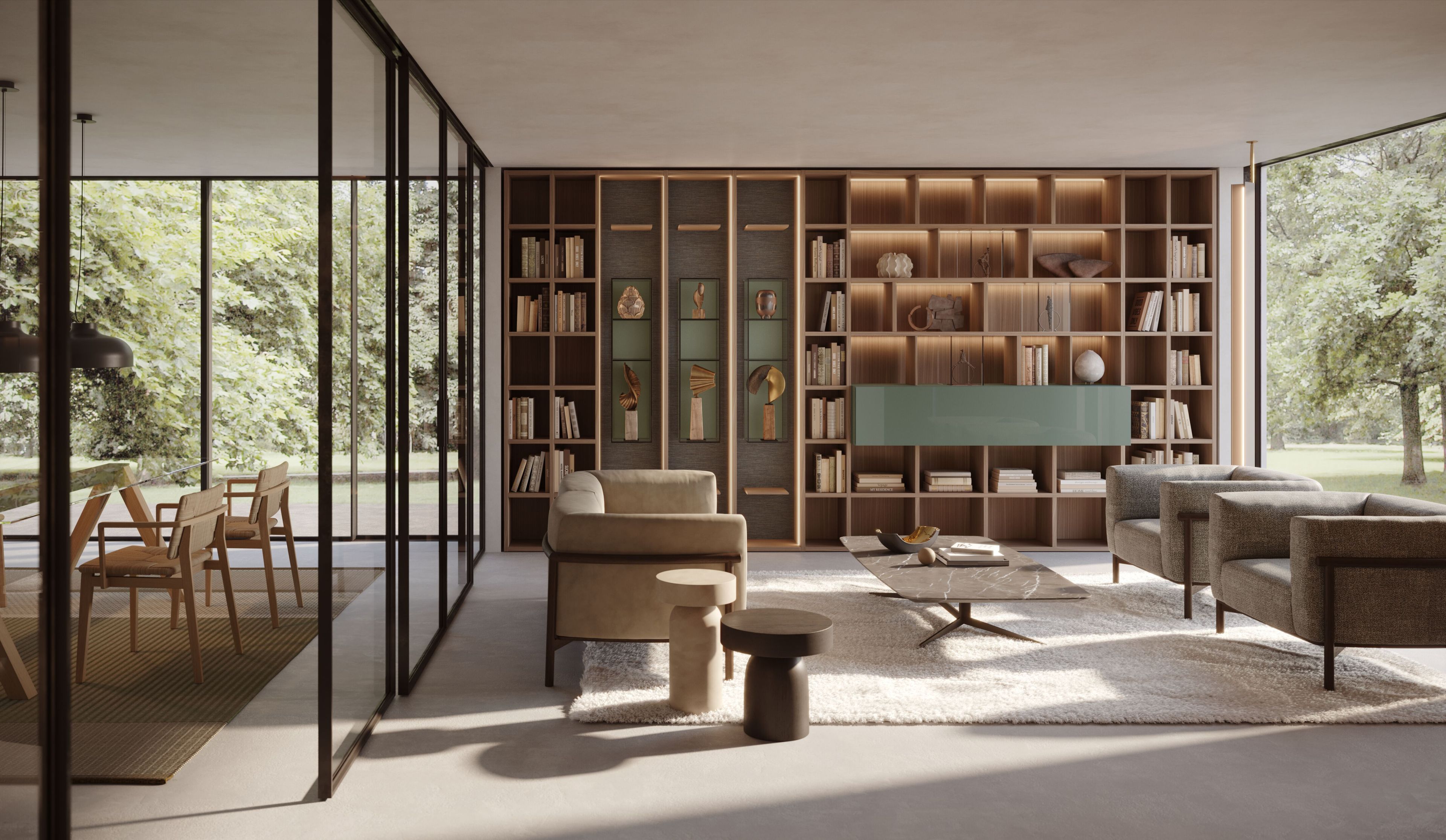 Индивидуальный модульный модульный книжный шкаф Lema Selecta ARCH-00117006 - Вид №13