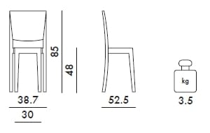 Штабелируемый стул из поликарбоната с открытой спинкой Kartell LA MARIE ARCH-00116862 - Вид №21