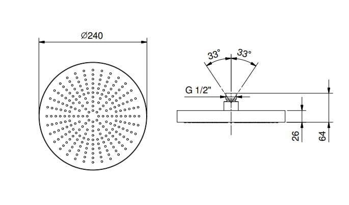 Потолочная насадка для душа ABOUTWATER AL/23 ARCH-00148779 - Вид №2