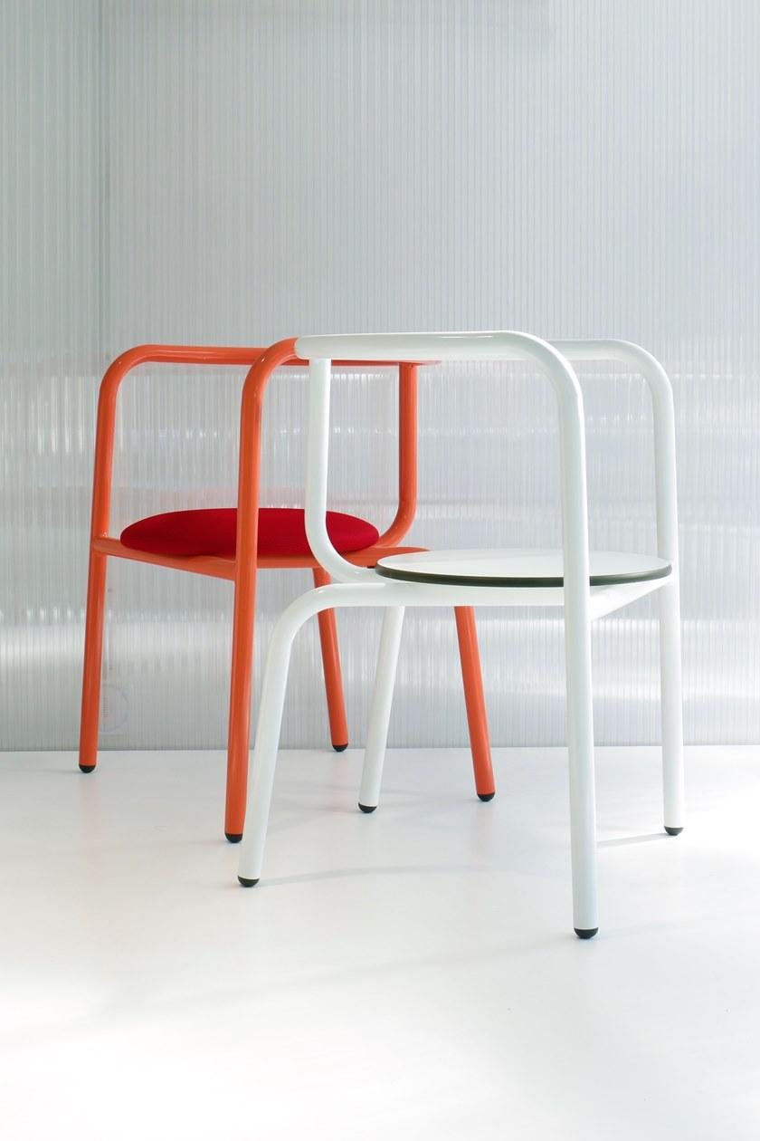 Branca Lisboa Штабелируемый стул из окрашенного металла sun-id-1418194 - Вид №1