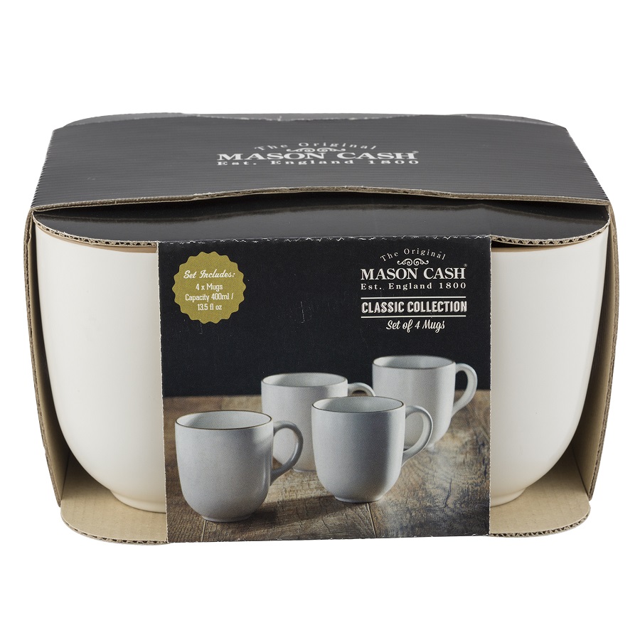 Набор из 4 кружек кремовый 450 мл Classic MASON CASH CLASSIC 00-3863497 Белый - Вид №7