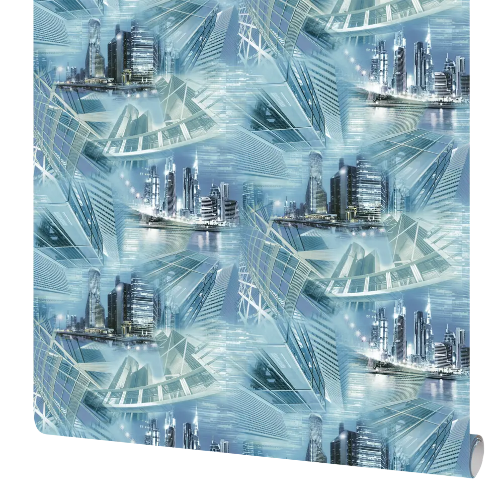 Обои флизелиновые VOG Collection Города синие 1.06 м 168353-01 STLM-2065882
