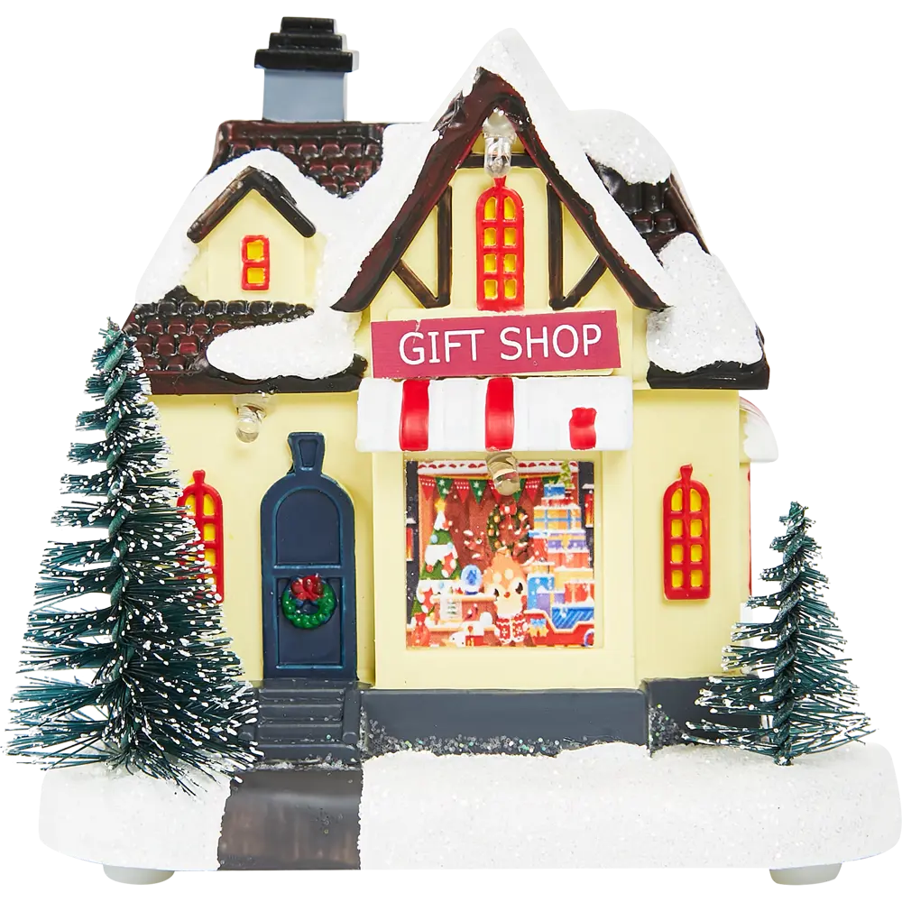 87547201 Композиция новогодняя светодиодная Новогодний домик 9см STLM-0954768 Santreyd  - Вид №1