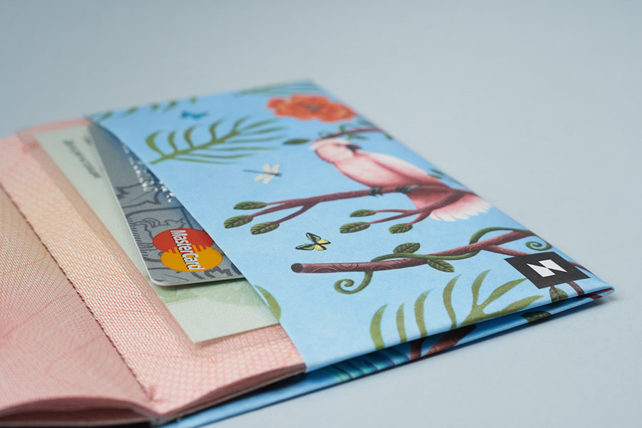 NС-029 Обложка на паспорт new joyparrots, попугаи New wallet  - Вид №5