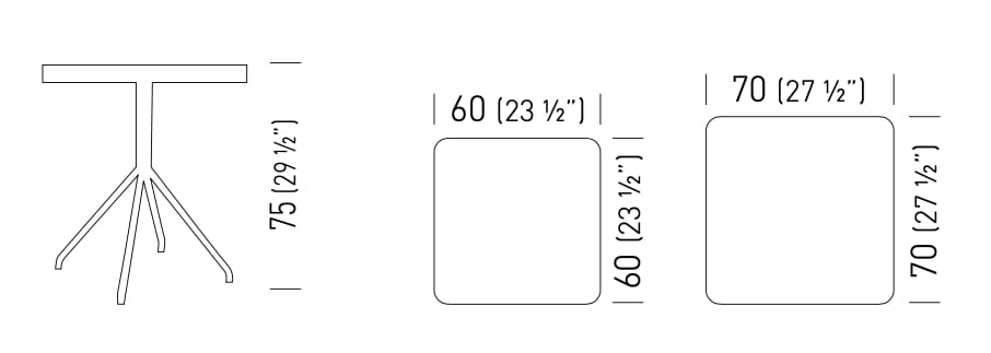 Квадратный стол из мрамора или керамогранита GABER LOL MARBLE & PORCELAIN SQUARE ARCH-00149668 - Вид №2