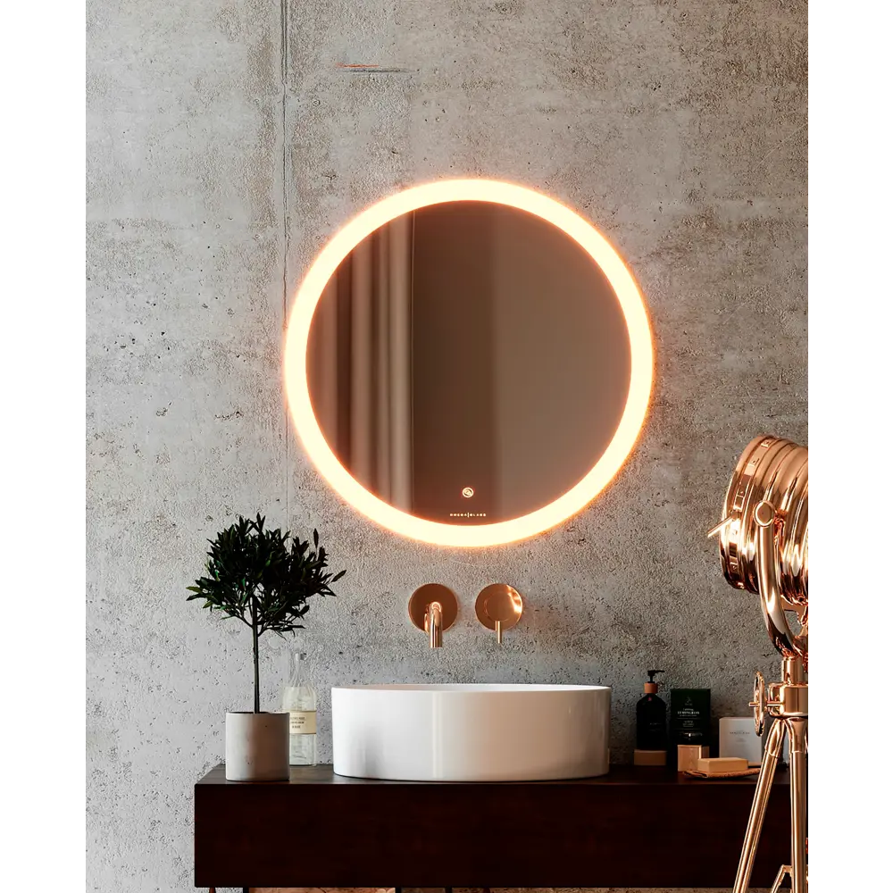 Зеркало для ванной Omega Glass Тип 3 SD623 с подсветкой 70 см круглое STLM-2191567