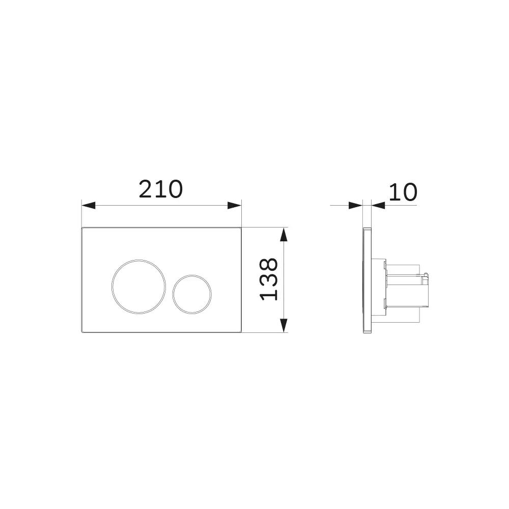 Комплект инсталляции AM.PM Tech с безободковым унитазом Iddis Lahta клавиша AM.PM Tech L хром STLM-2100609 - Вид №7