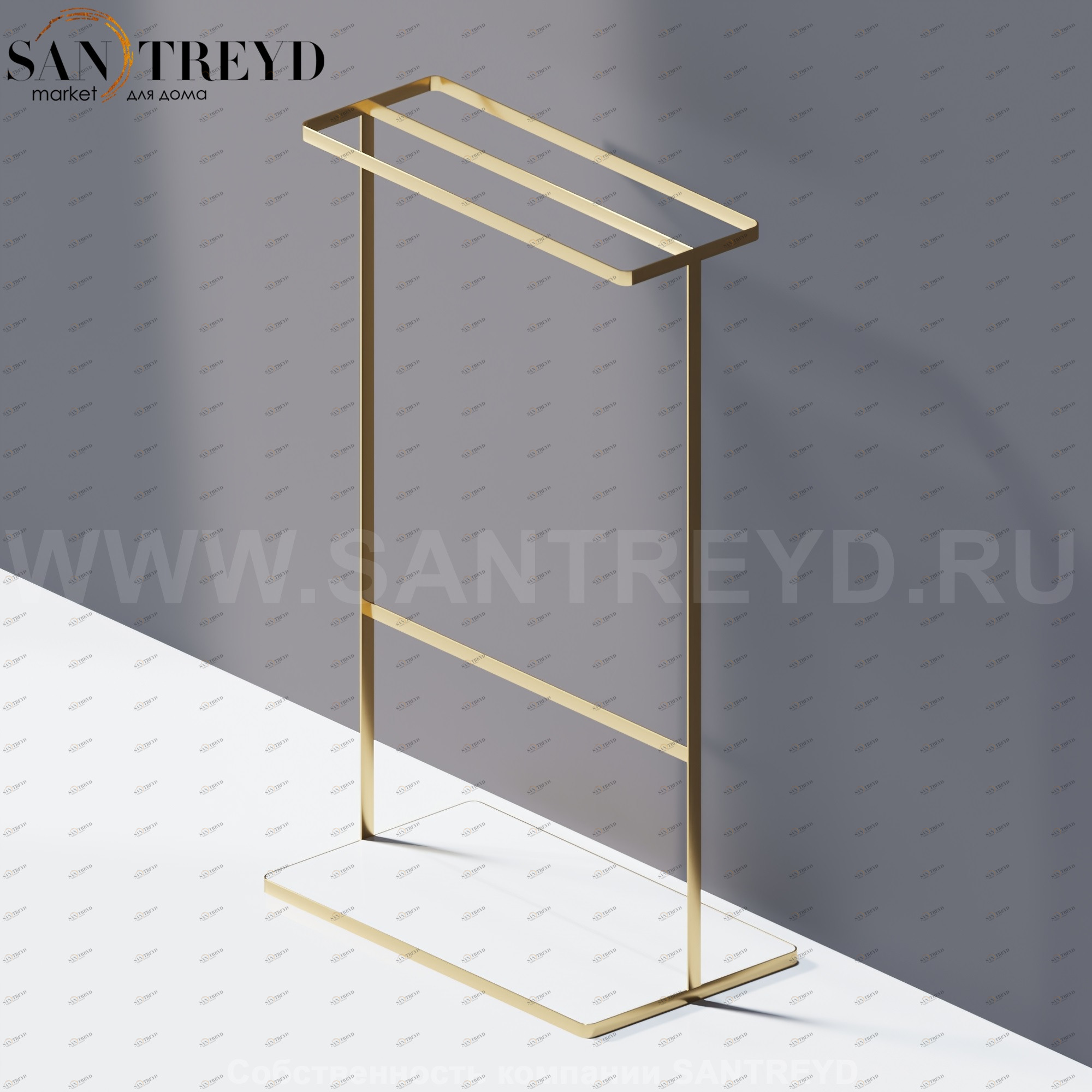 Agape MEMORY Полотенцедержатель напольный белый в бронзовом каркасе AMEM862NRZ