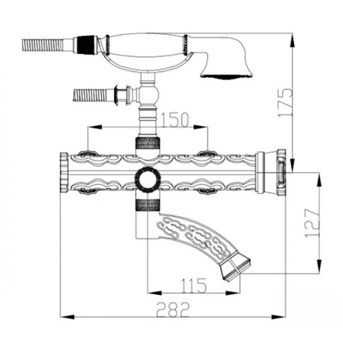 Zorg A 100W-BR душевая система Смеситель для кухни Zorg  - Вид №2