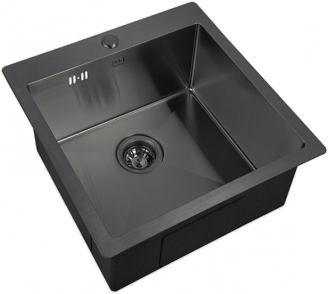Мойка кухонная ZorG Inox R PVD 5151 GRAFIT из нержавеющей стали, графит