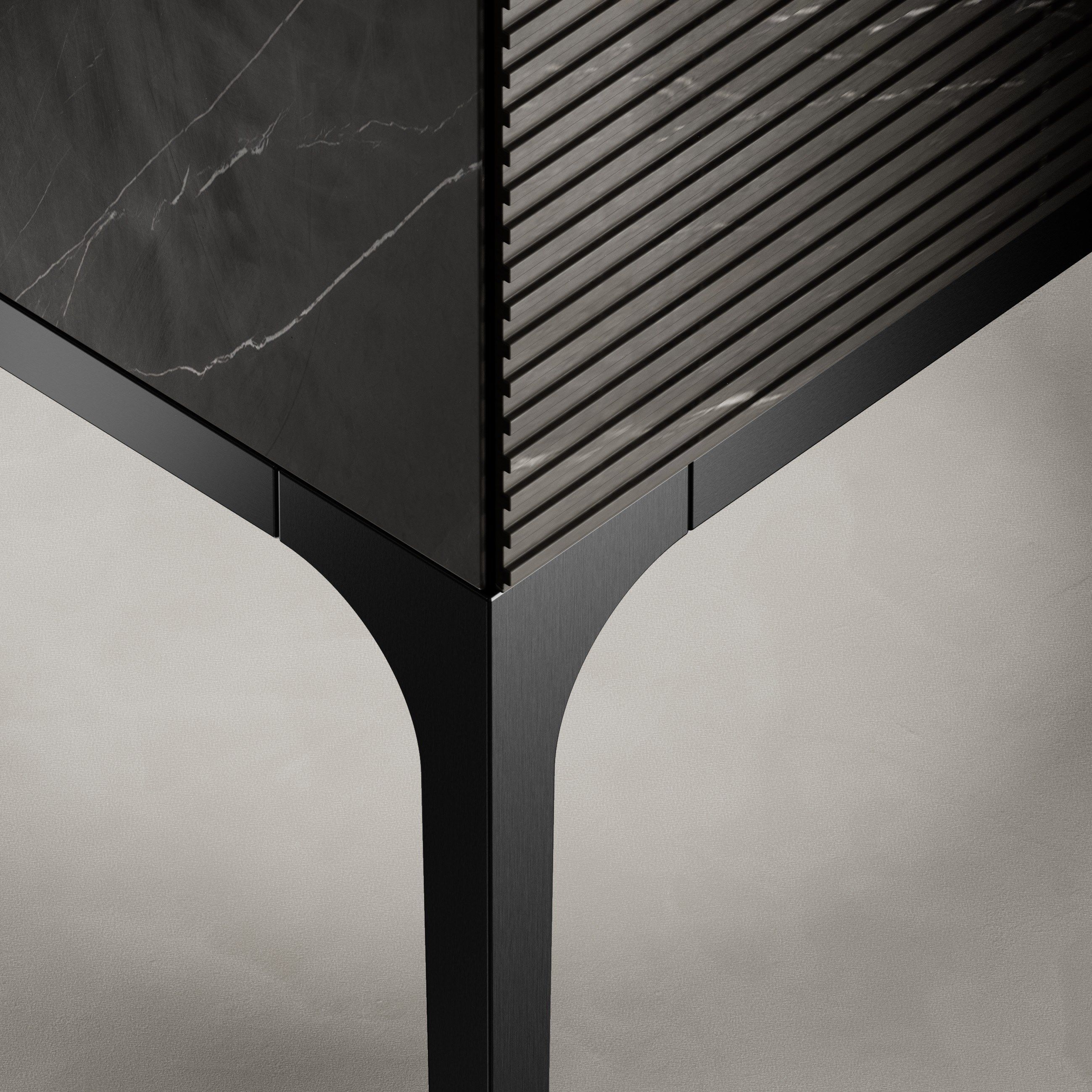 Мраморный одиночный напольный умывальник с ящиками Inbani решетки ARCH-00072077 - Вид №2