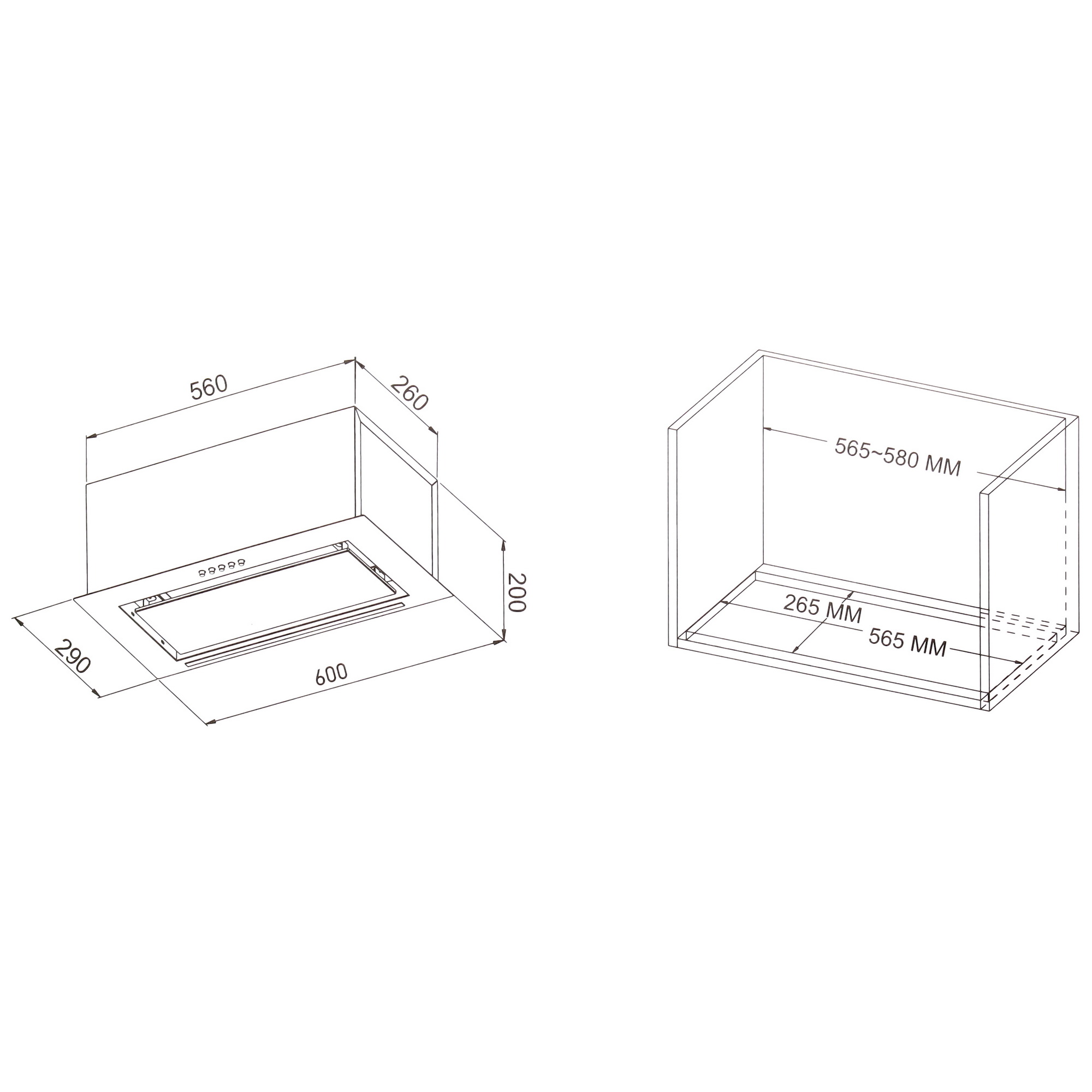 9155731 Вытяжка полновстраиваемая Candy CVXBI63MGWX серебристый/серый STDN-0152247 - Вид №11