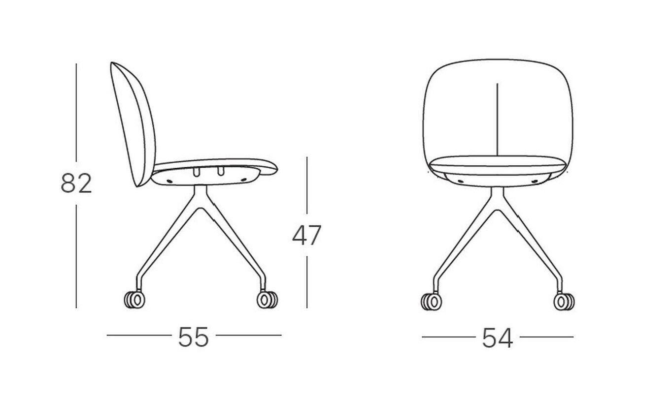 Мягкий стул с колесами S-CAB Mentha ARCH-00045841 - Вид №3