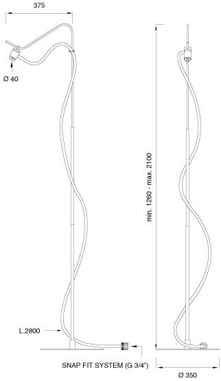 Ceadesign Отдельностоящий душ с основанием из нержавеющей стали Camilla - docce da esterni Cam01 - Вид №3