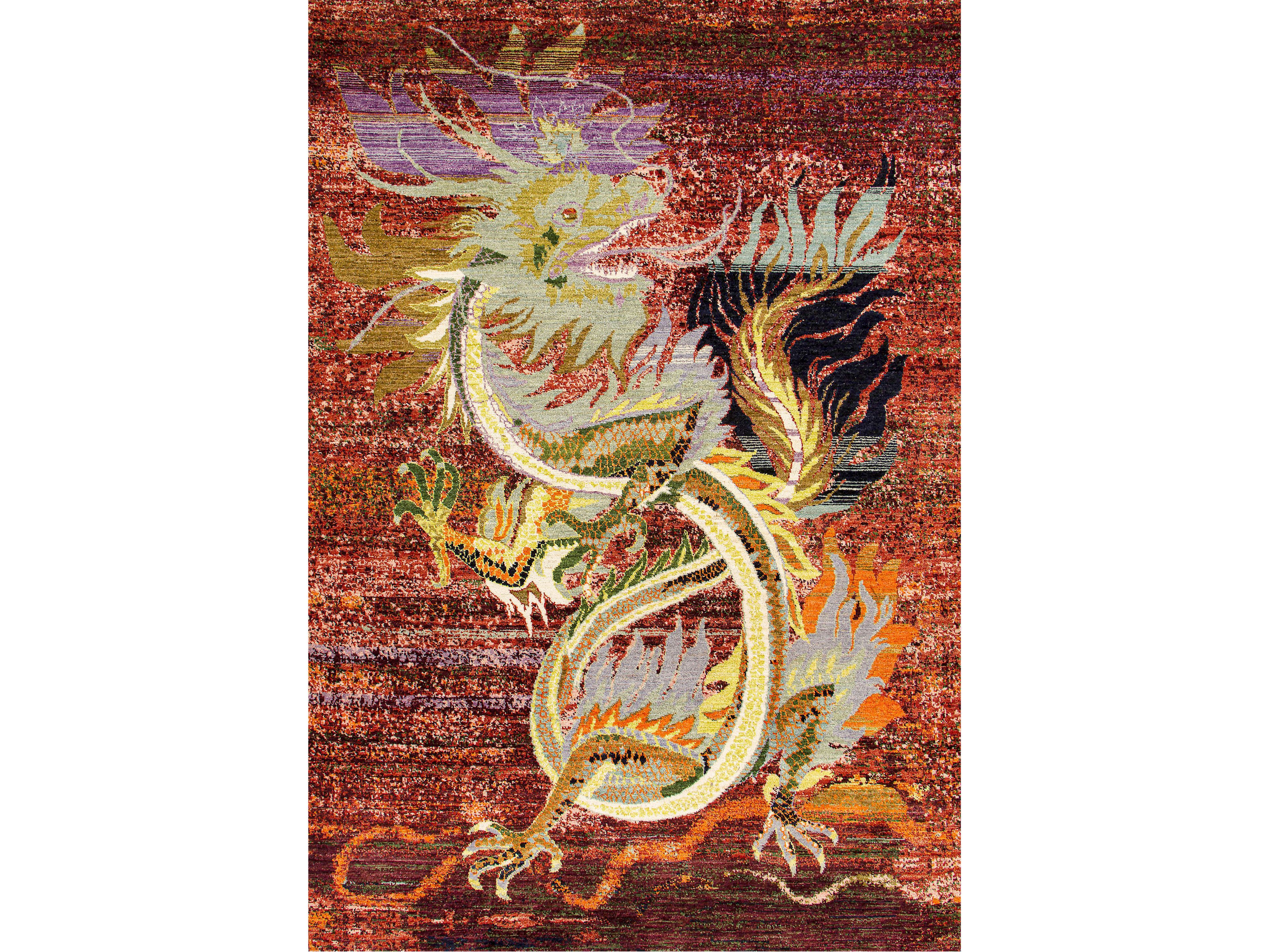 Прямоугольный шерстяной ковер Zollanvari Бродячие звери - Флора и фауна Габбе ARCH-00136556 - Вид №1