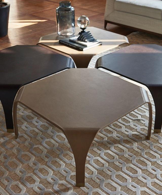 OAK Низкий кожаный журнальный столик Milano collection Sc5089 - Вид №2