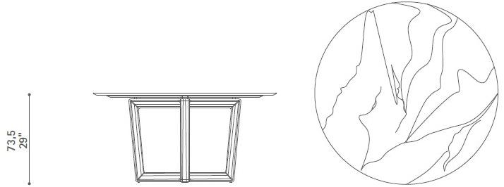 Poltrona Frau Круглый стол из массива дерева La collezione - tavoli e sedie sun-id-1440825 - Вид №3