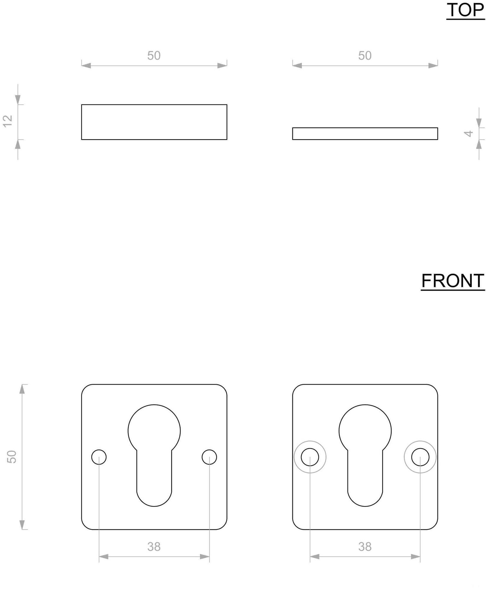 Dauby Квадратное сопло из бронзы Pure® 14507 - Вид №1