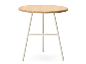 Круглый стол из стали и ясеня