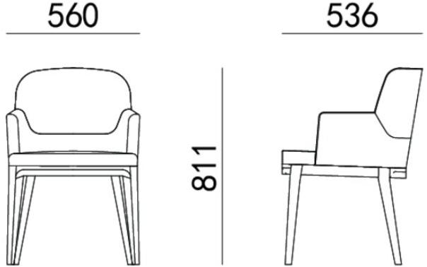 HC28 Cosmo Мягкое кресло с подлокотниками  G75  - Вид №1