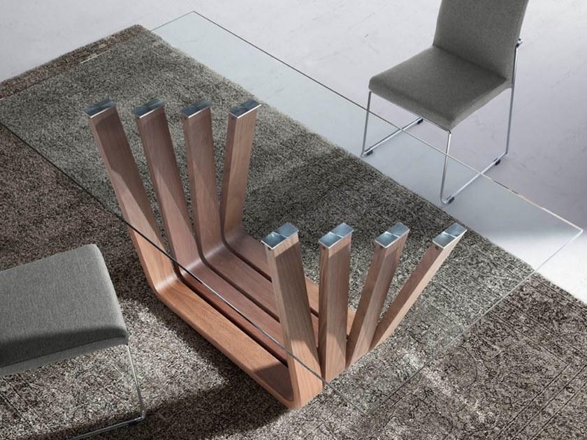 Angel Cerdá Прямоугольный стол для гостиной из дерева и стекла Nature life 1068 Angel Cerda - Вид №3