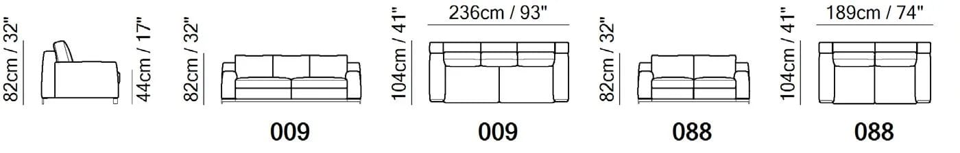 2-местный кожаный диван Natuzzi Italia LEAF ARCH-00133747 - Вид №4