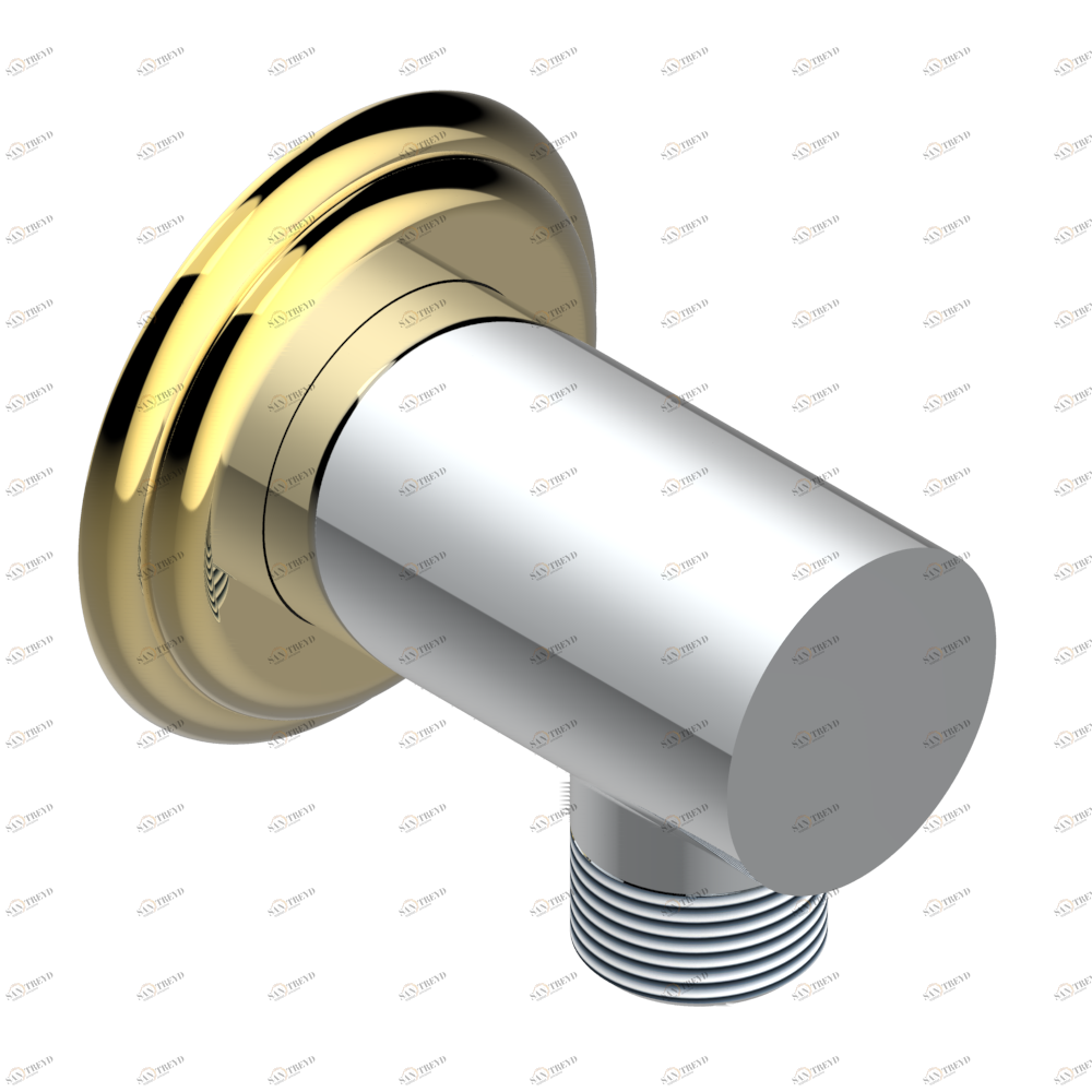 U7D-53E Вывод 1/2" встраиваемый в стену Thg-paris Trocadéro c чёрным ониксом Хром/золото U7D-53E CAT.A
