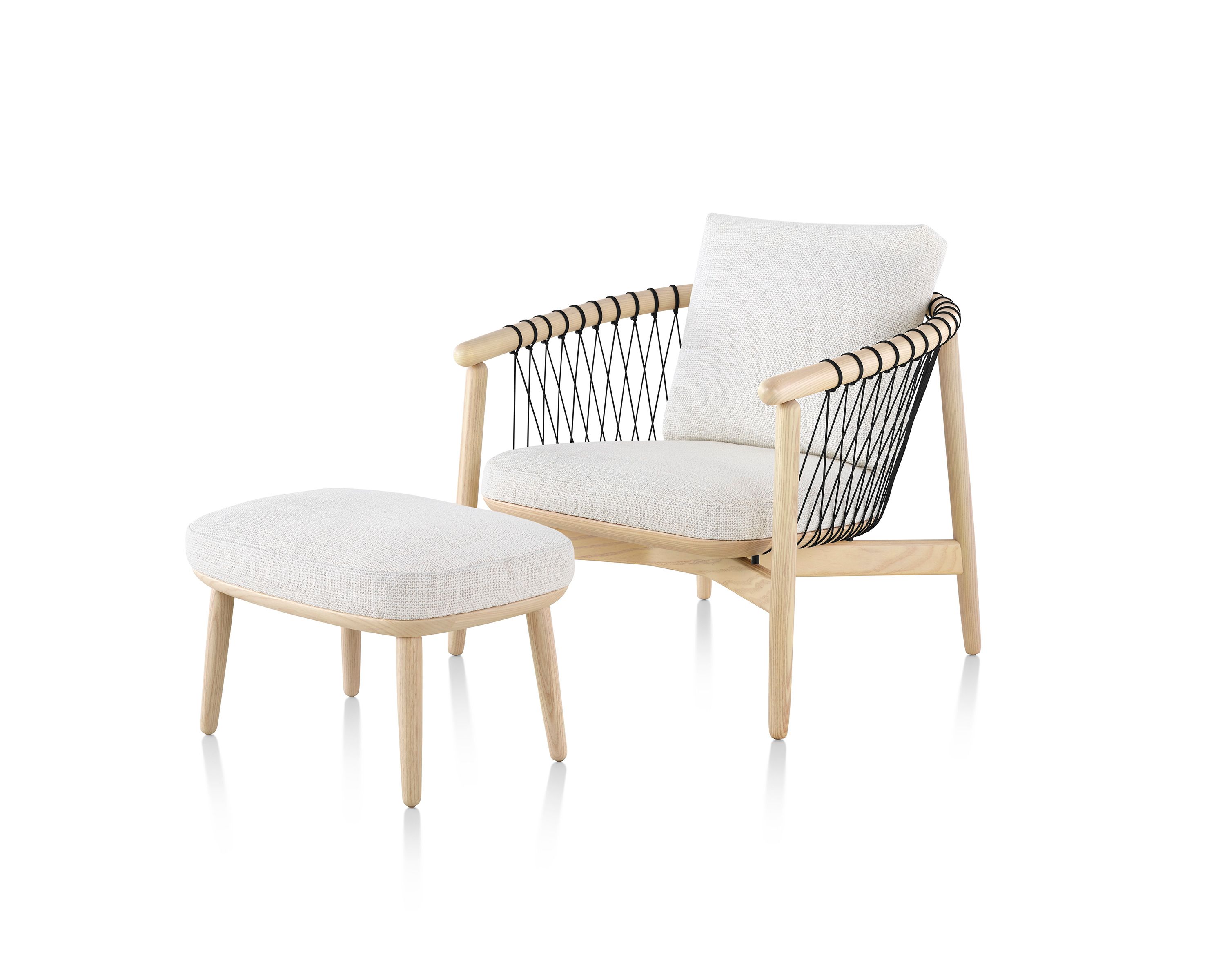 Кресло из дерева и ткани с подлокотниками Herman Miller Crosshatch ARCH-00123148 - Вид №4