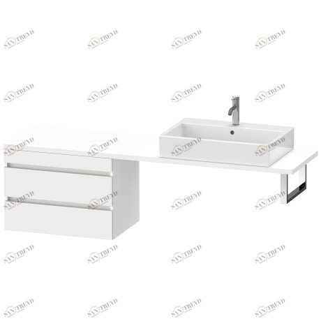 DS534801818 Шкафчик для компактной консоли DuraStyle #DS5348 700 x 478 мм Белый матовый, декор Duravit