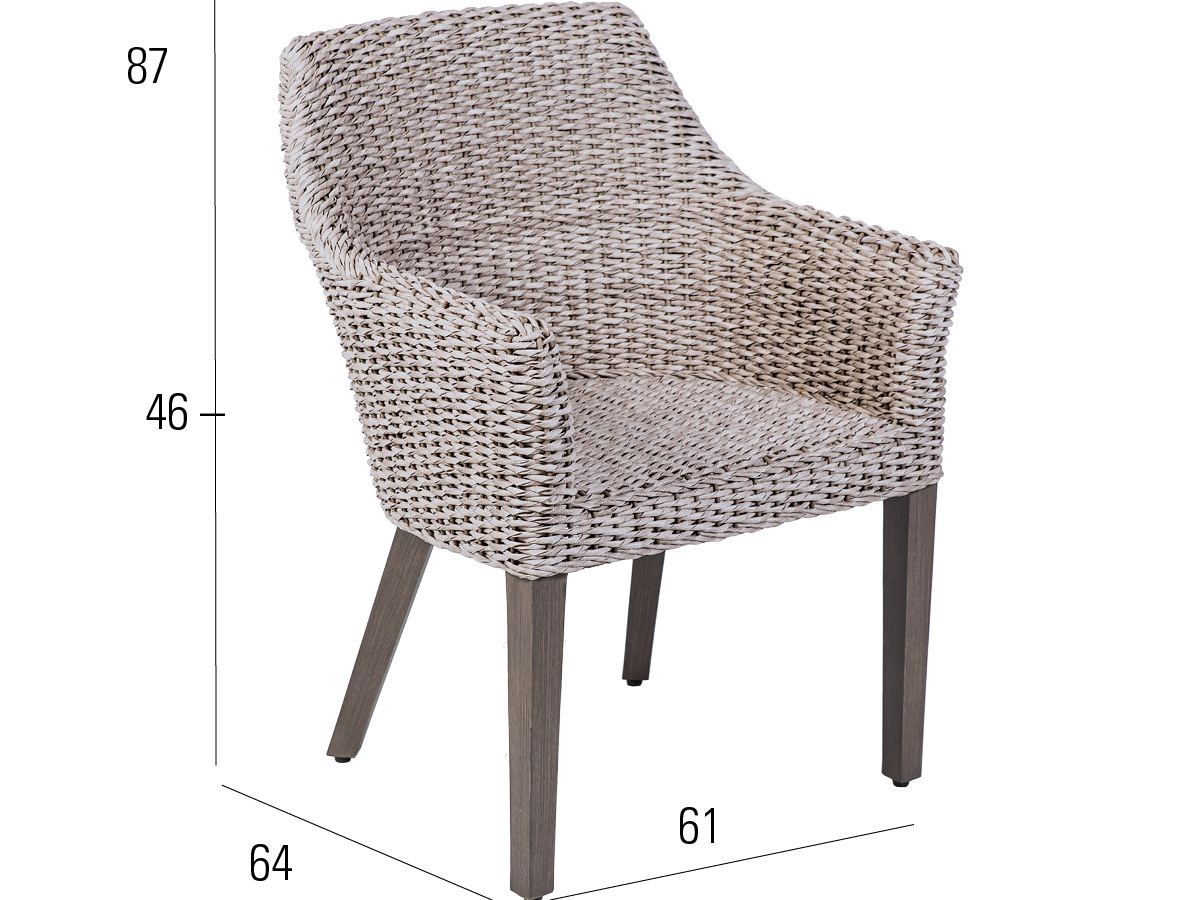 68.00.0360 Кресло Tortuga Twist устрица / серый камень Mbm - Вид №2