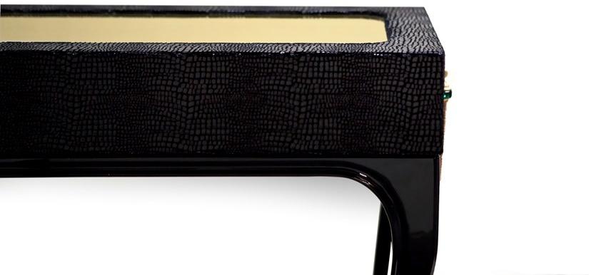 KOKET Прямоугольная кожаная консоль с ящиками Exotica sun-id-1387849 - Вид №4