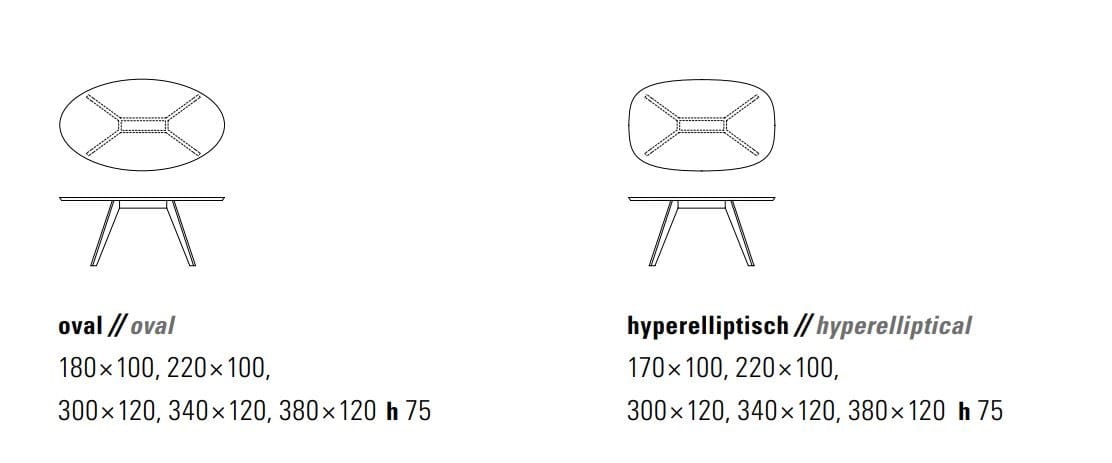Овальный обеденный стол из массива дерева ZEITRAUM ужин ARCH-00084683 - Вид №5