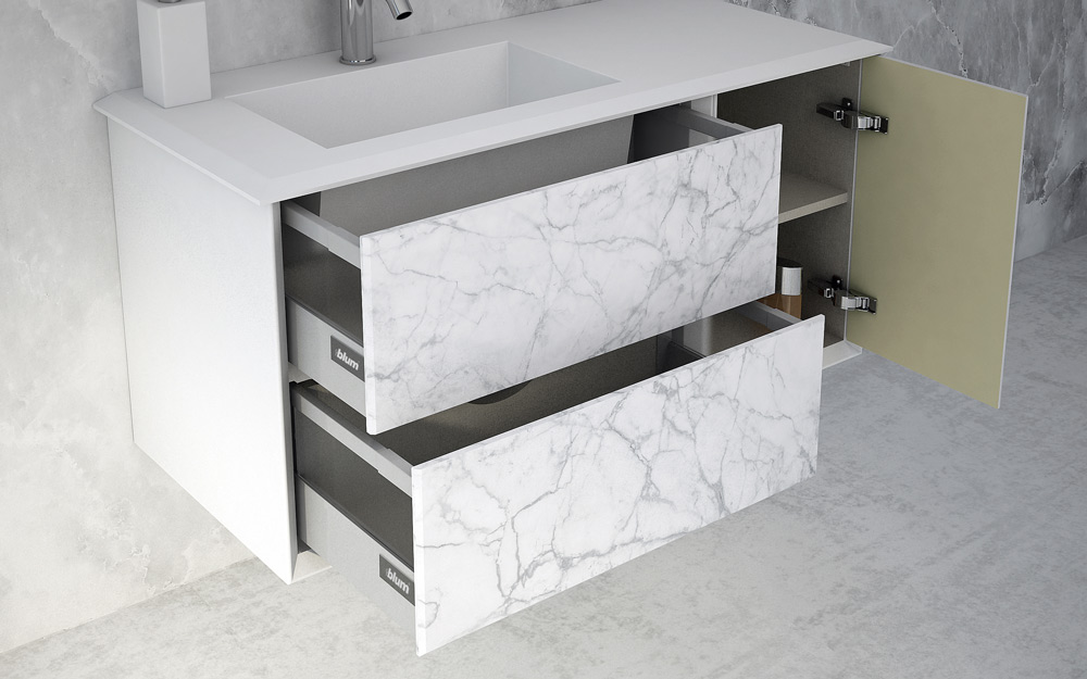 Мебель для ванной CEZARES BELLAGIO 105 White Stone - Вид №1