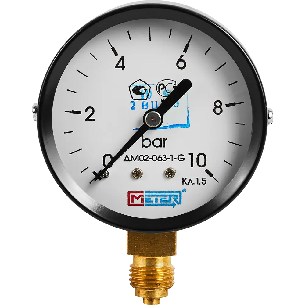 Манометр радиальный Метер 63 мм 10 бар 1/4" STLM-2195371